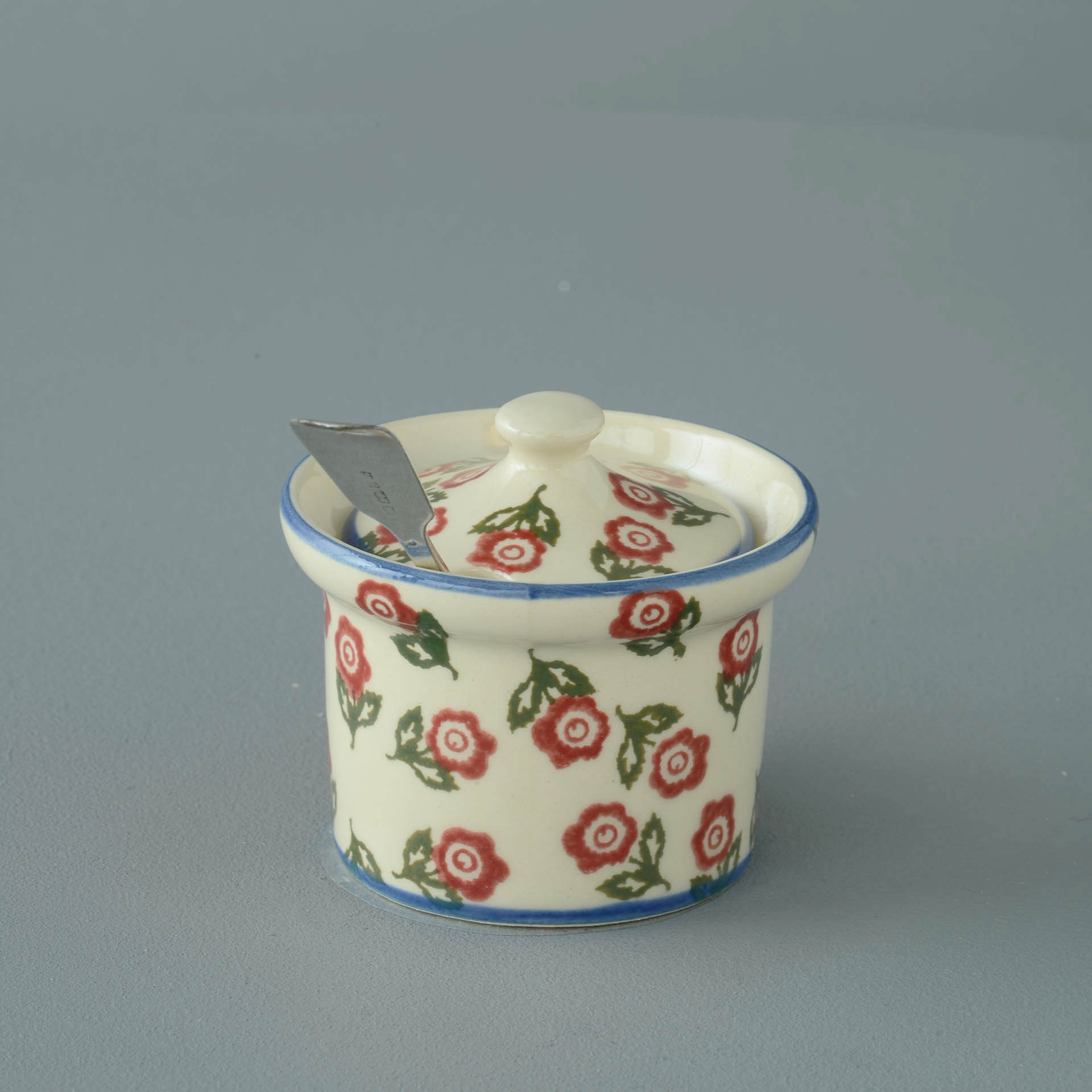 Scattered Rose Mustard Pot