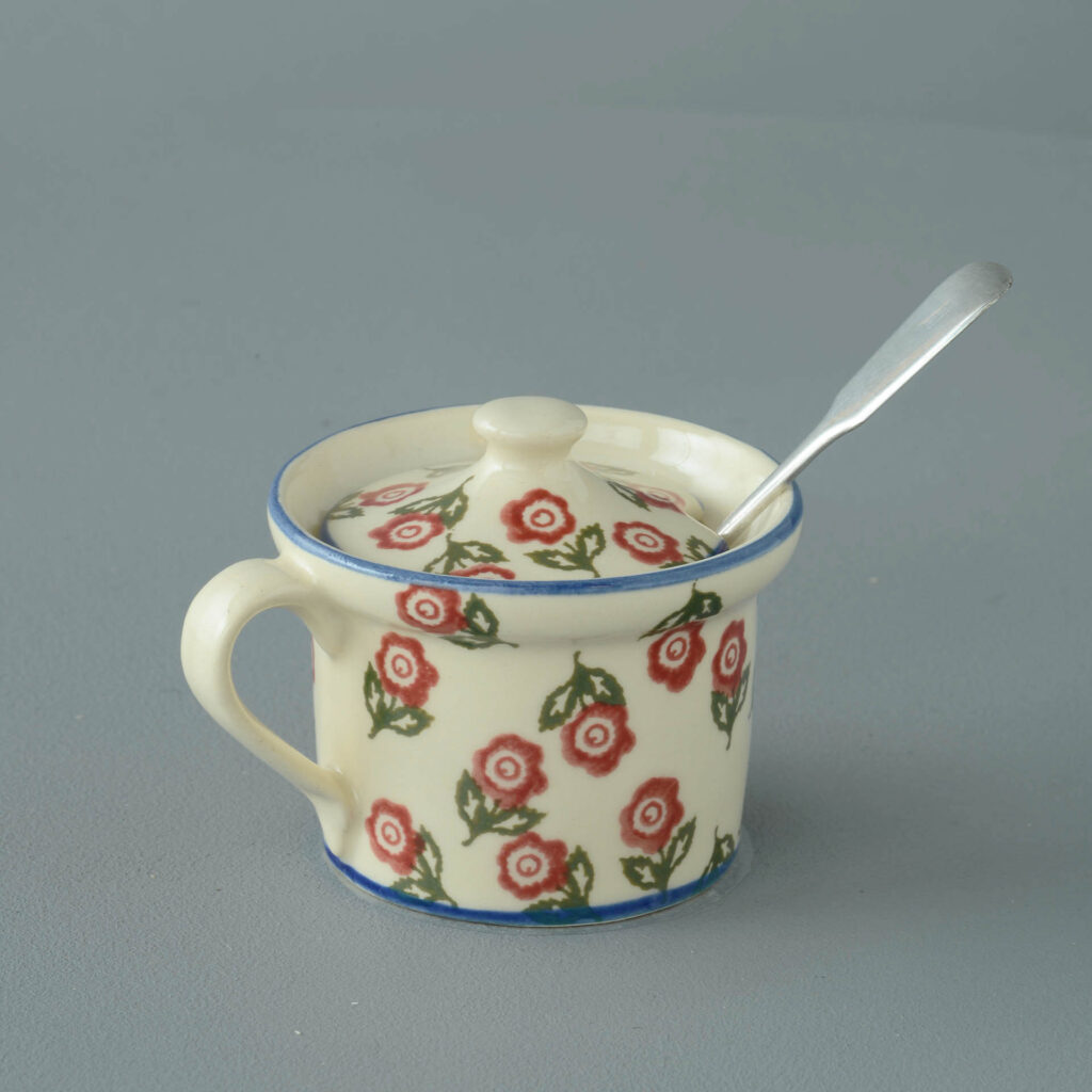 Scattered Rose Mustard Pot