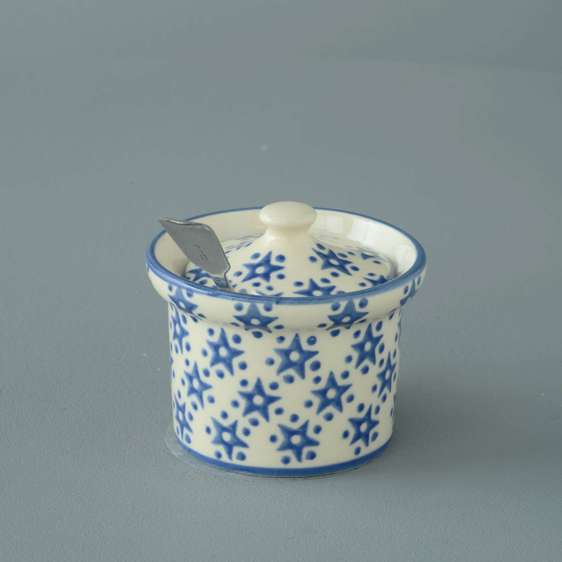 Snowflake Mustard Pot