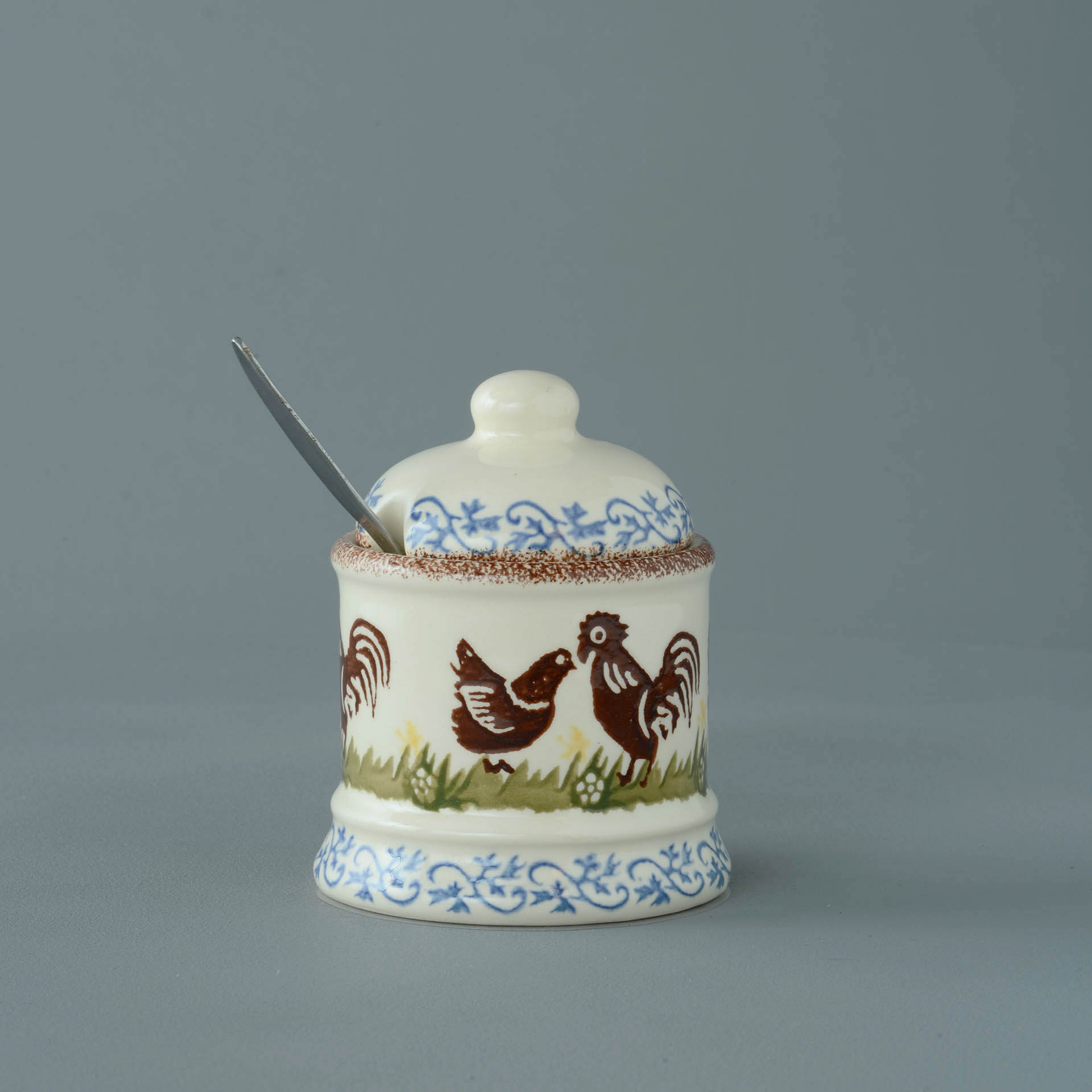 Cock & Hen Jam Pot