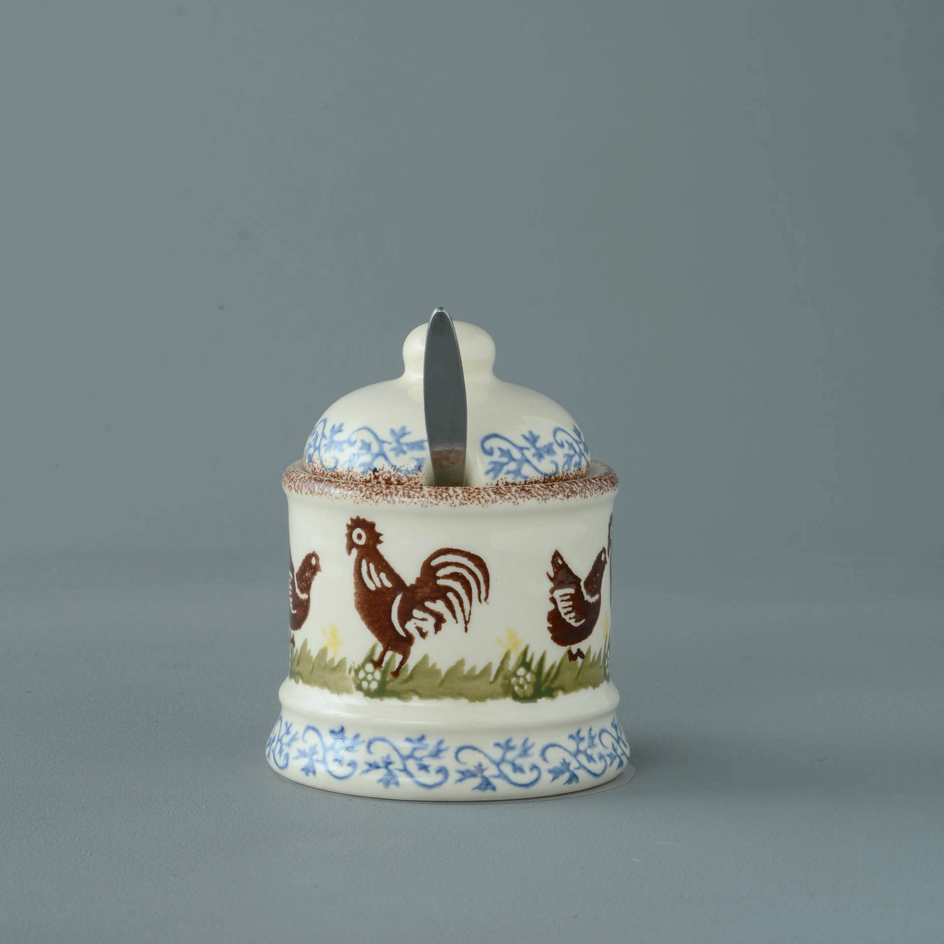 Cock & Hen Jam Pot