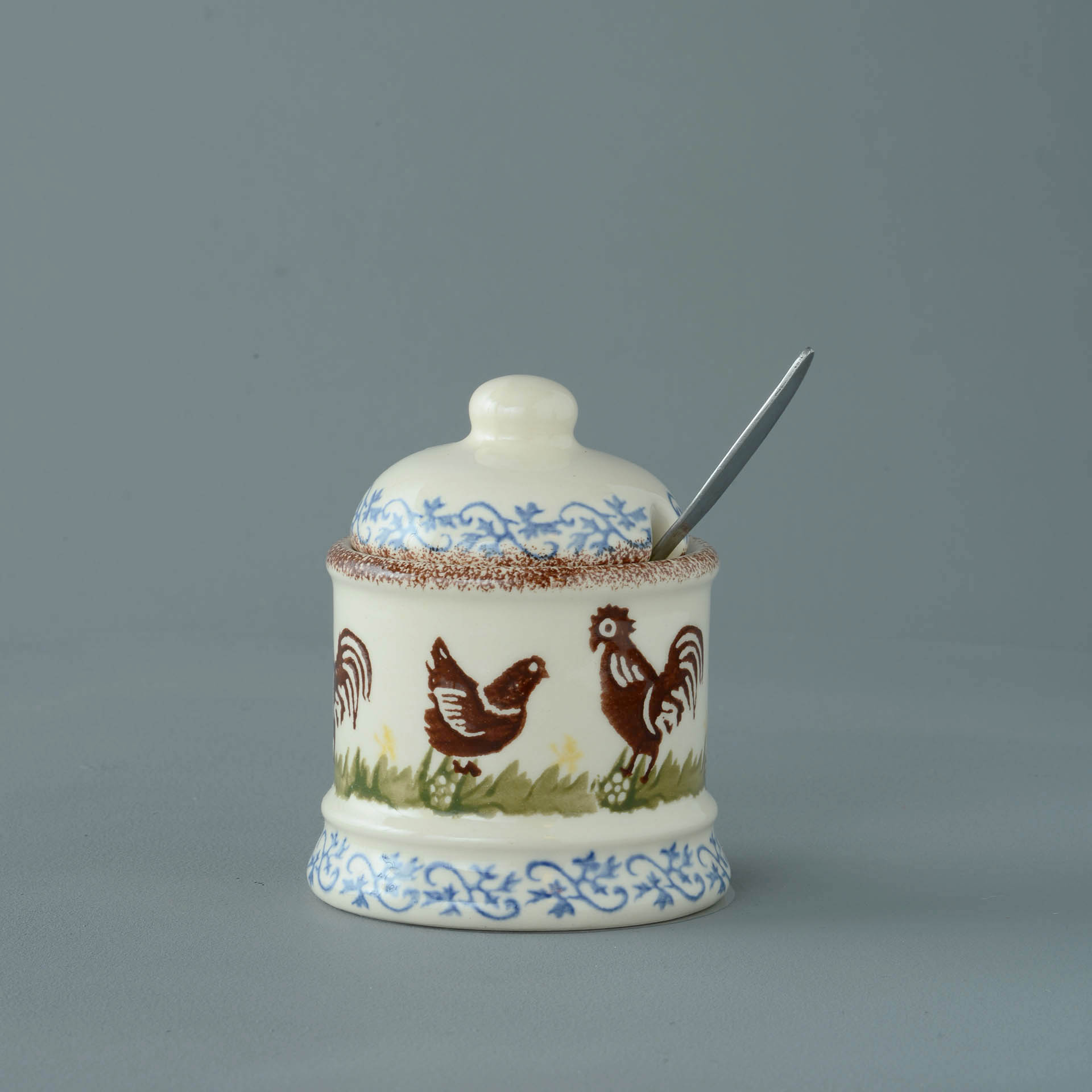 Cock & Hen Jam Pot