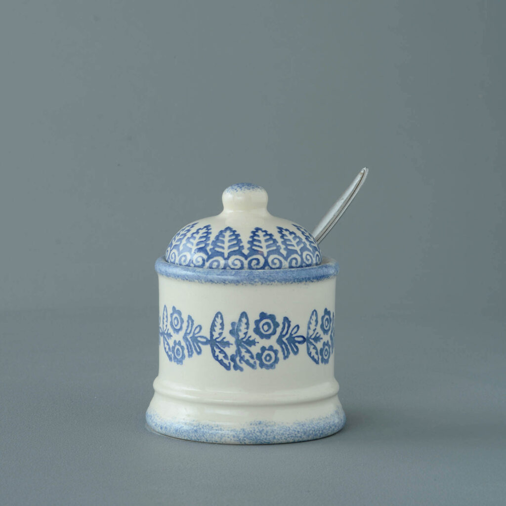 Lacey Blue Jam Pot