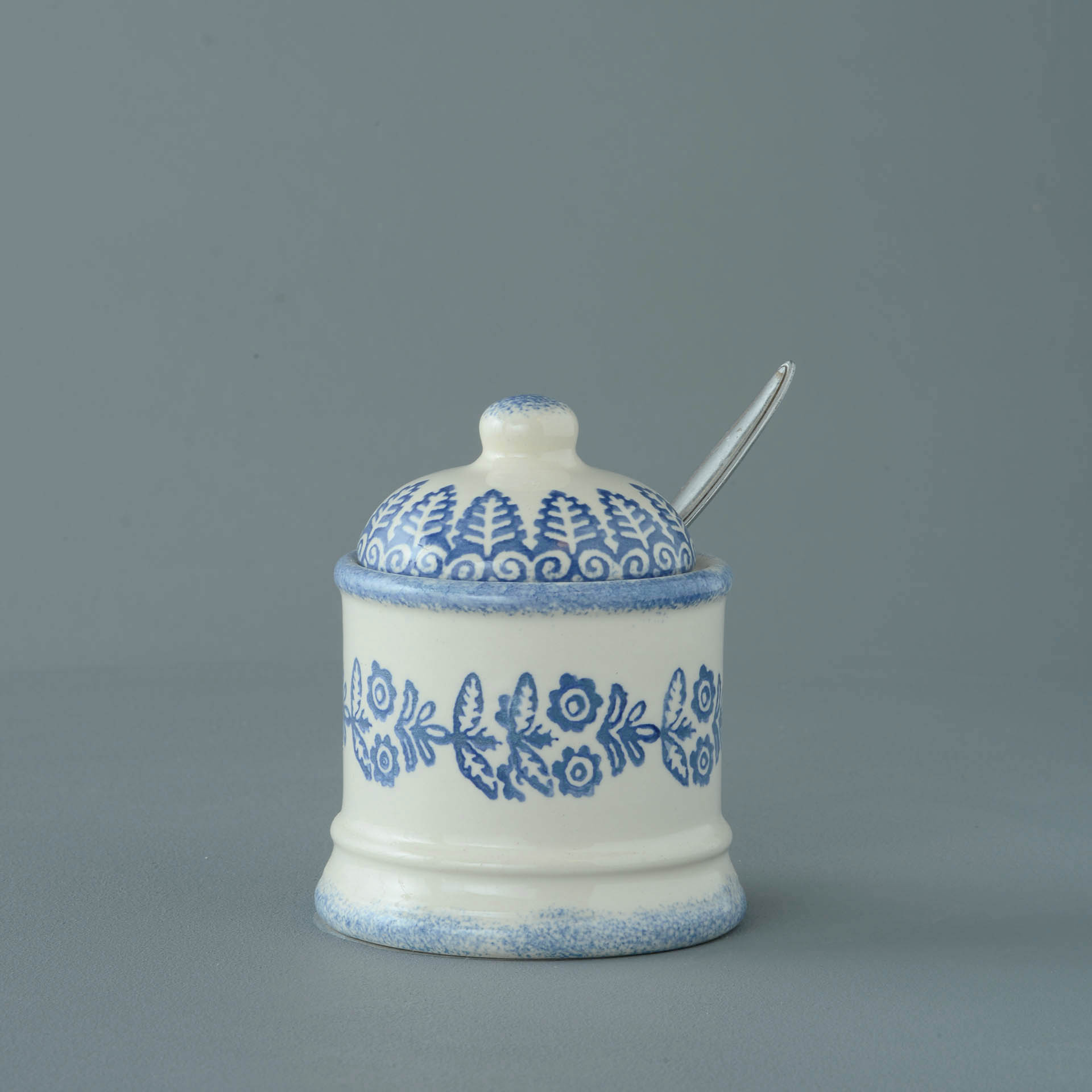 Lacey Blue Jam Pot