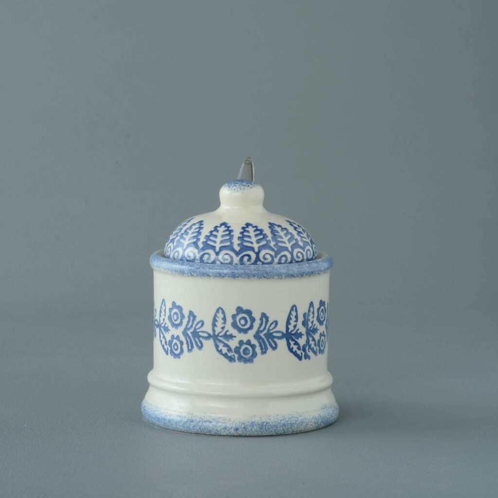Lacey Blue Jam Pot