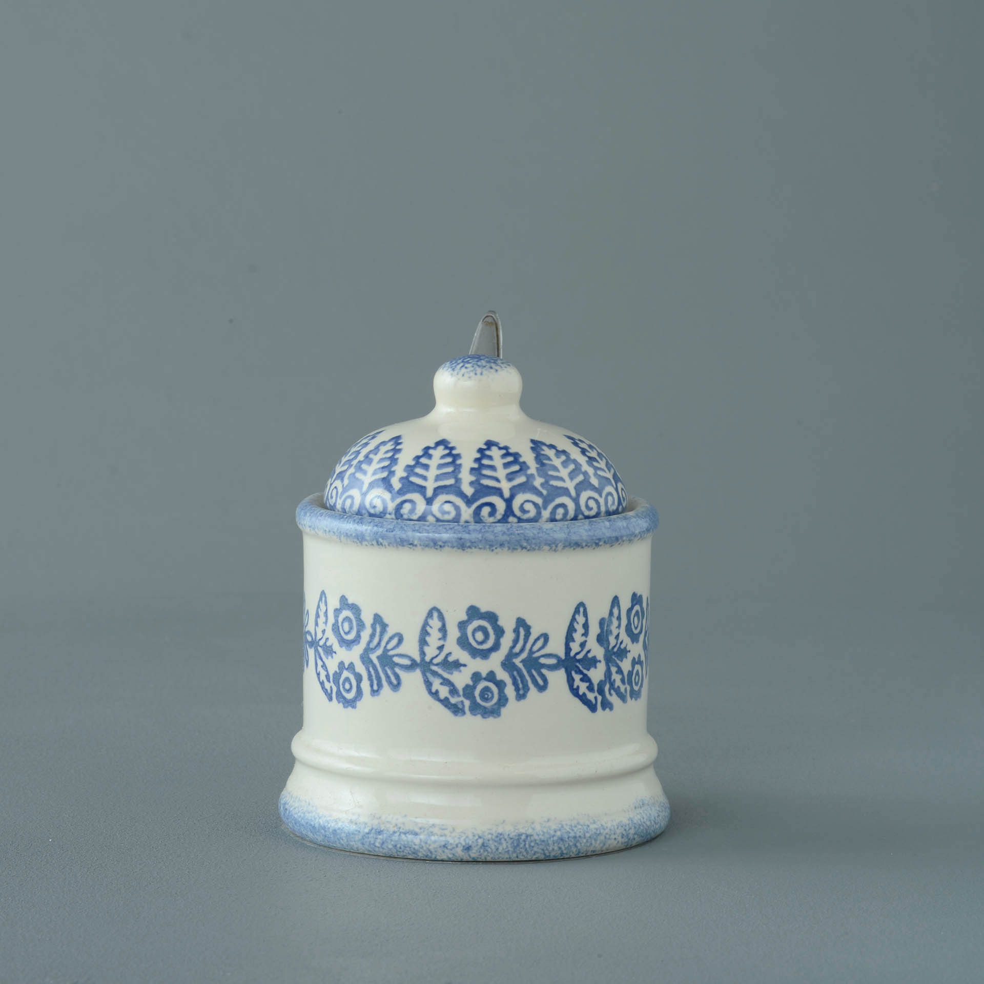 Lacey Blue Jam Pot