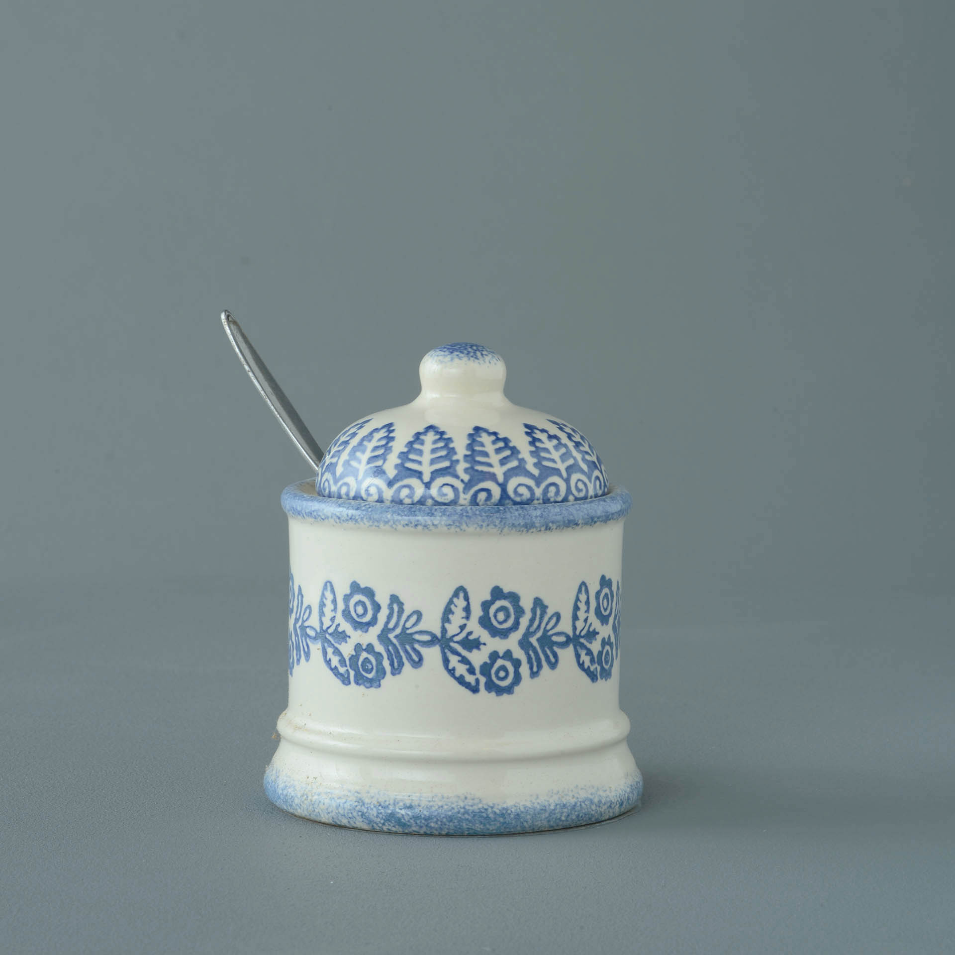 Lacey Blue Jam Pot