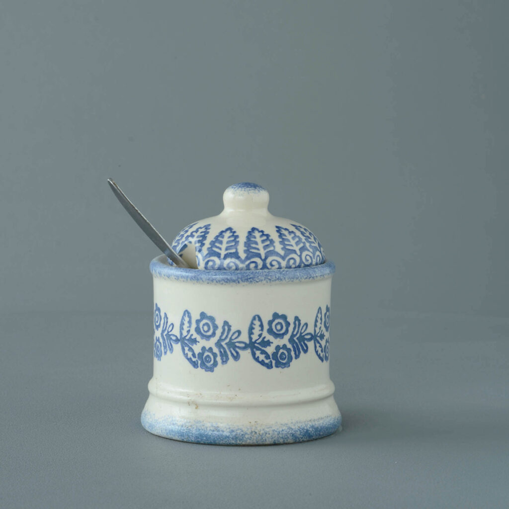 Lacey Blue Jam Pot