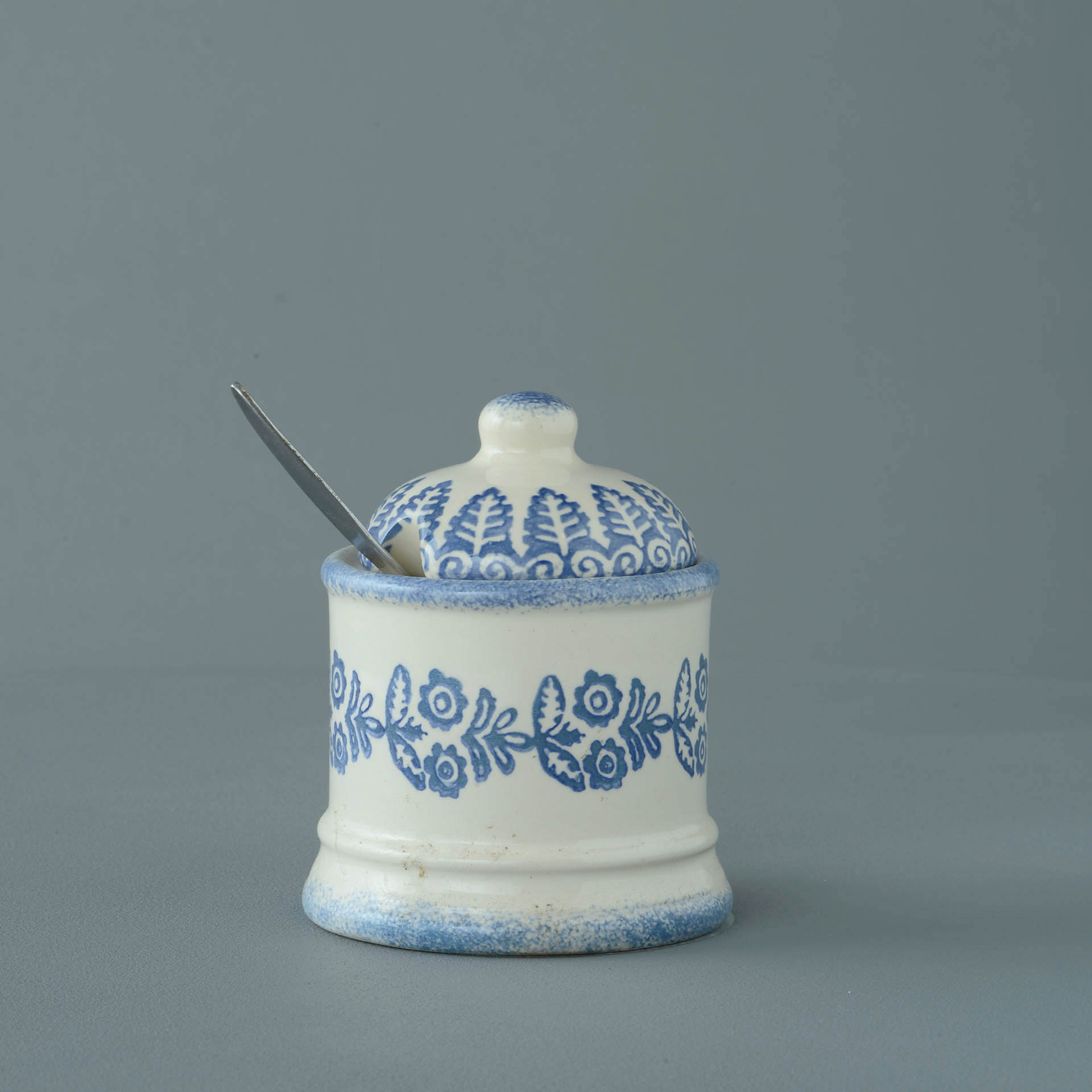 Lacey Blue Jam Pot