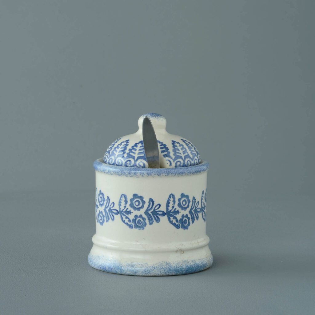 Lacey Blue Jam Pot