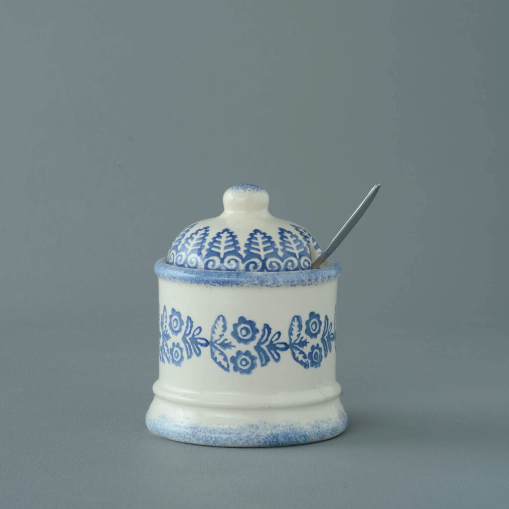 Lacey Blue Jam Pot