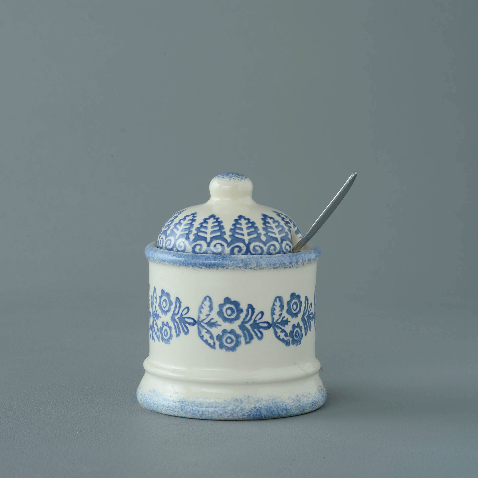 Lacey Blue Jam Pot