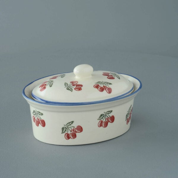 Cherry Butter dish oval