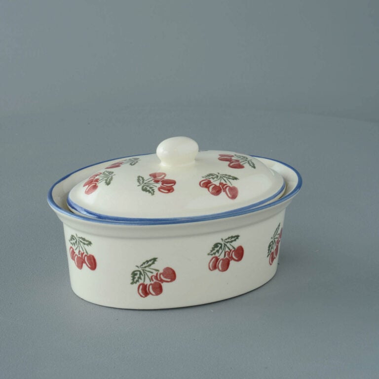 Cherry Butter Dish Oval