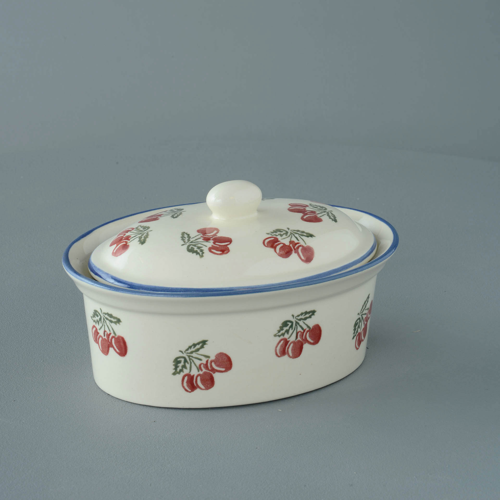 Cherry Butter dish oval