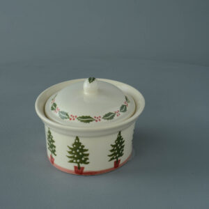 Christmas Tree Butter dish oval