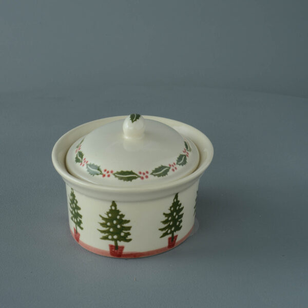 Christmas Tree Butter dish oval