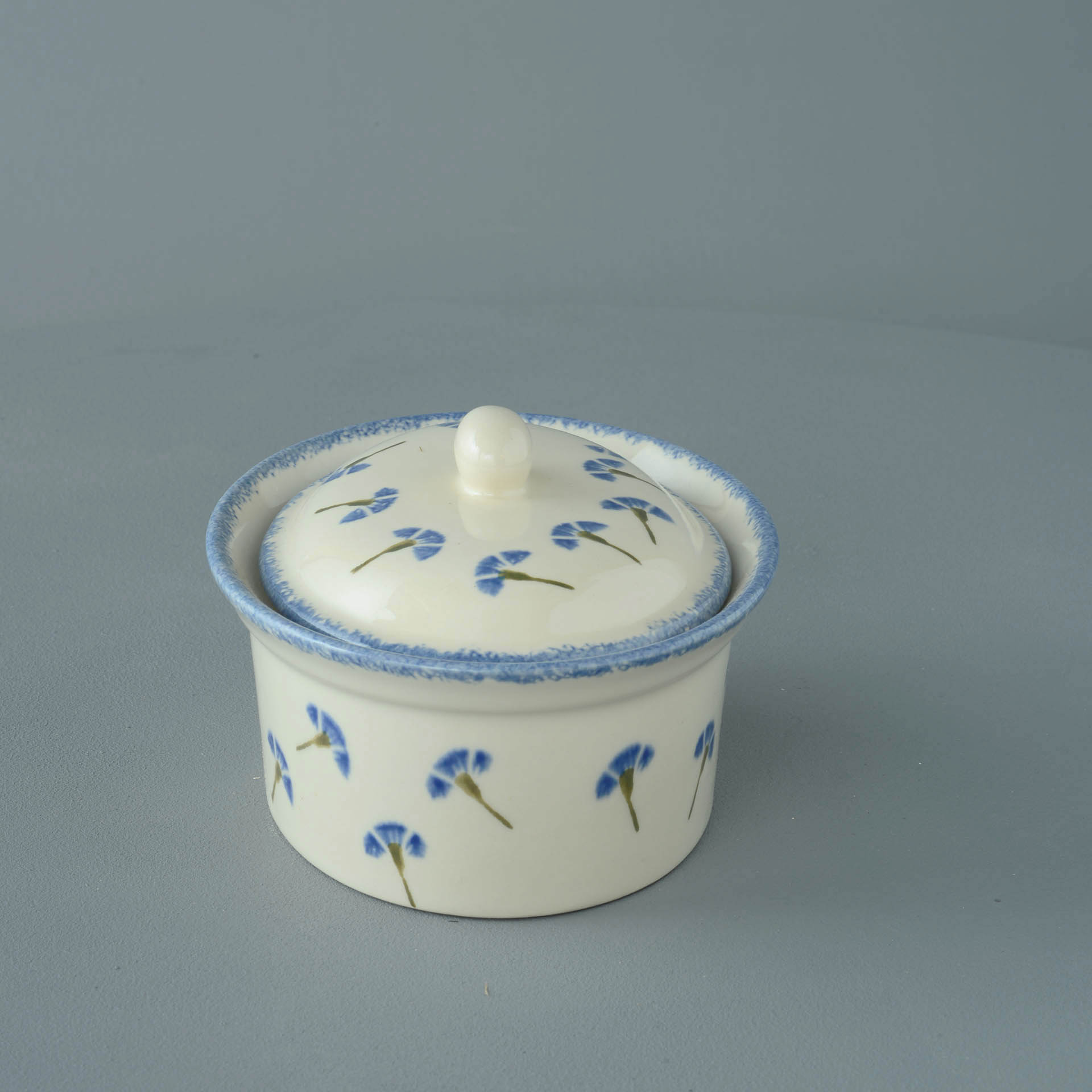 Cornflower Butter dish oval