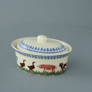 Farm Animal Butter dish oval