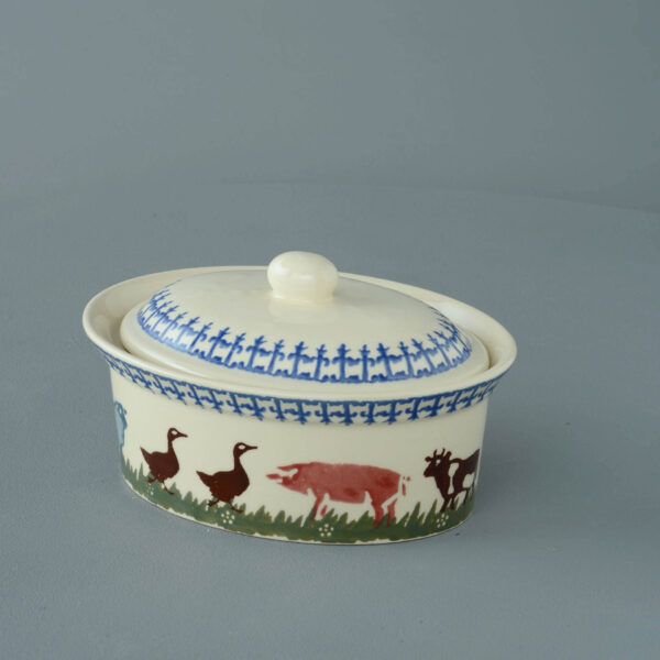 Farm Animal Butter dish oval