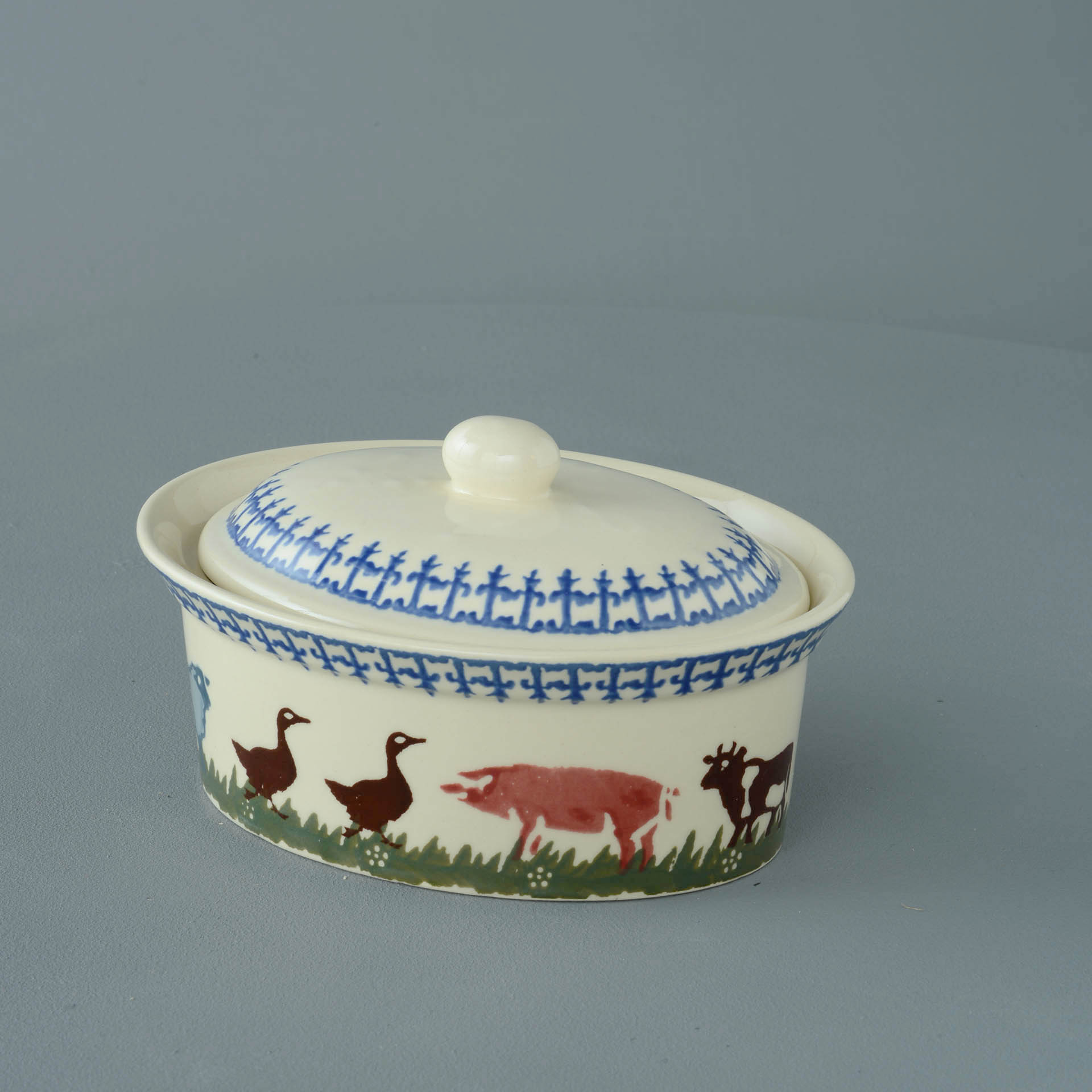 Farm Animal Butter dish oval