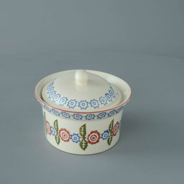 Victorian Floral Butter dish oval