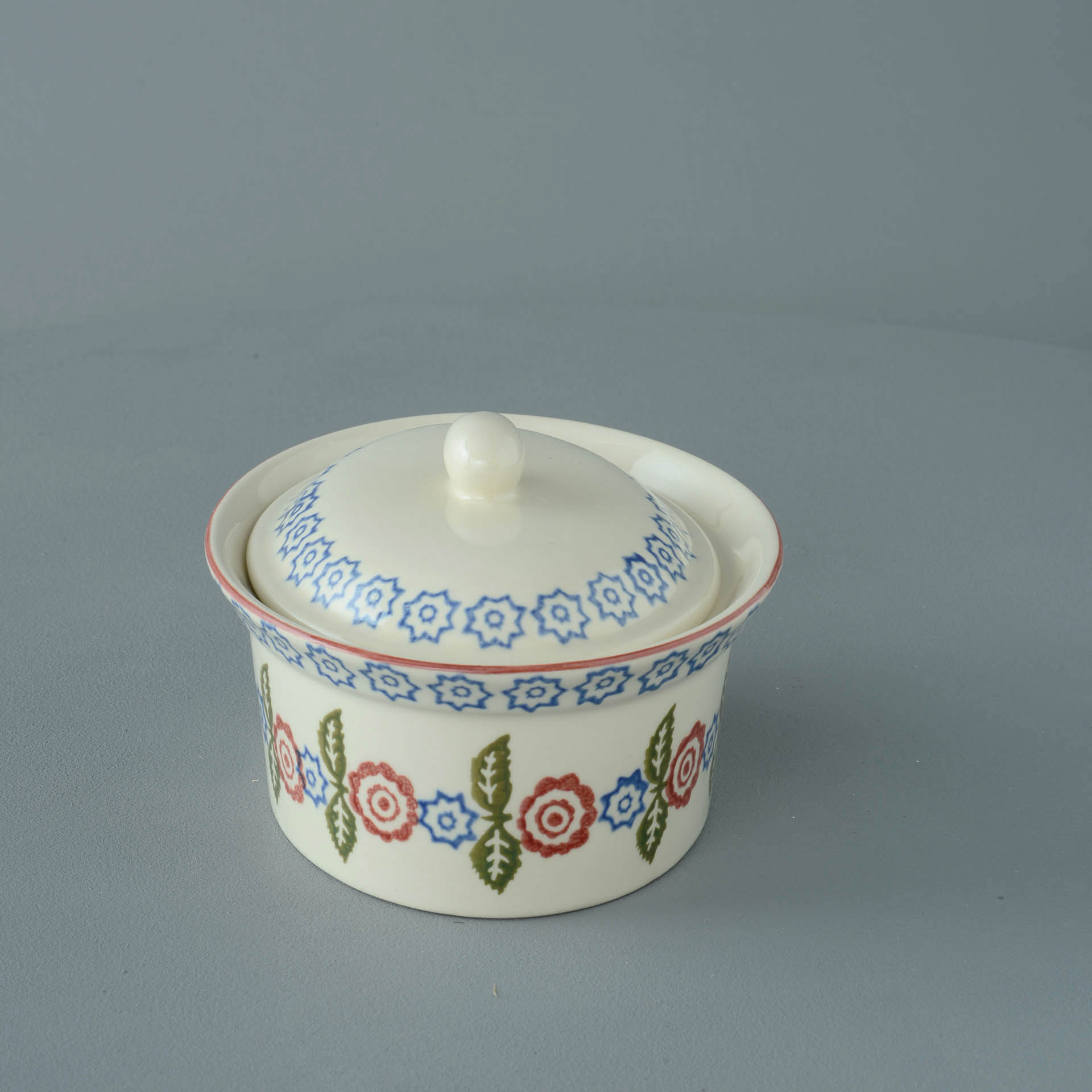 Victorian Floral Butter dish oval