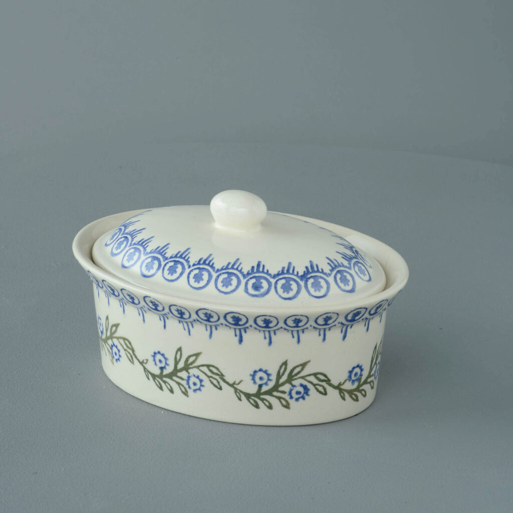 Floral Garland Butter dish oval