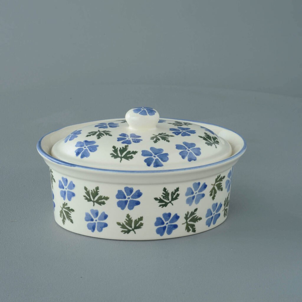Geranium Butter dish oval