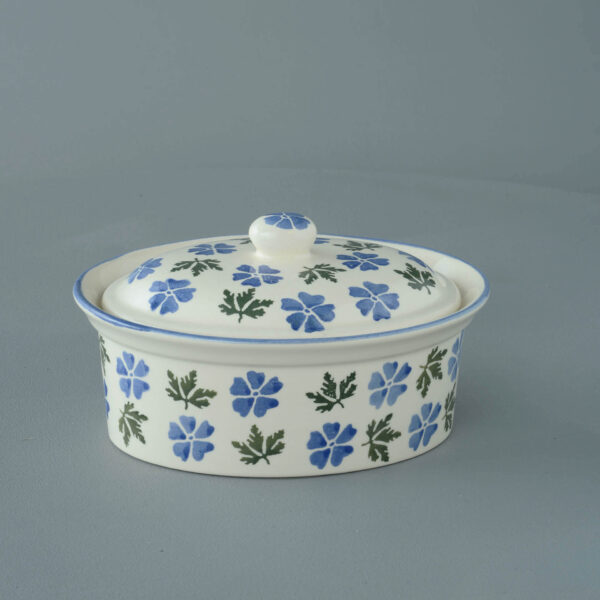 Geranium Butter dish oval