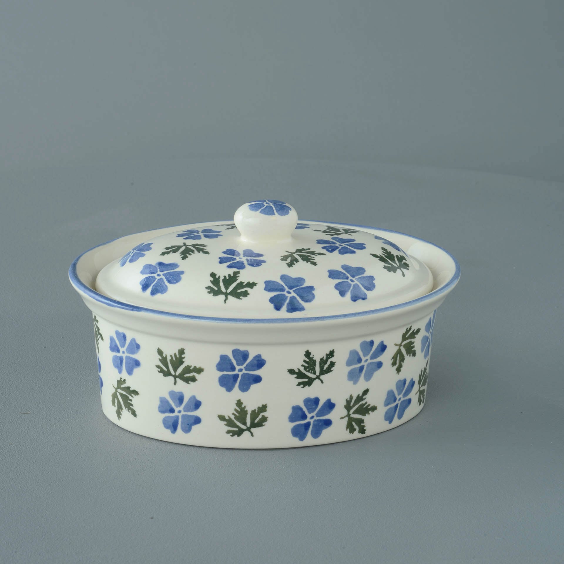 Geranium Butter dish oval