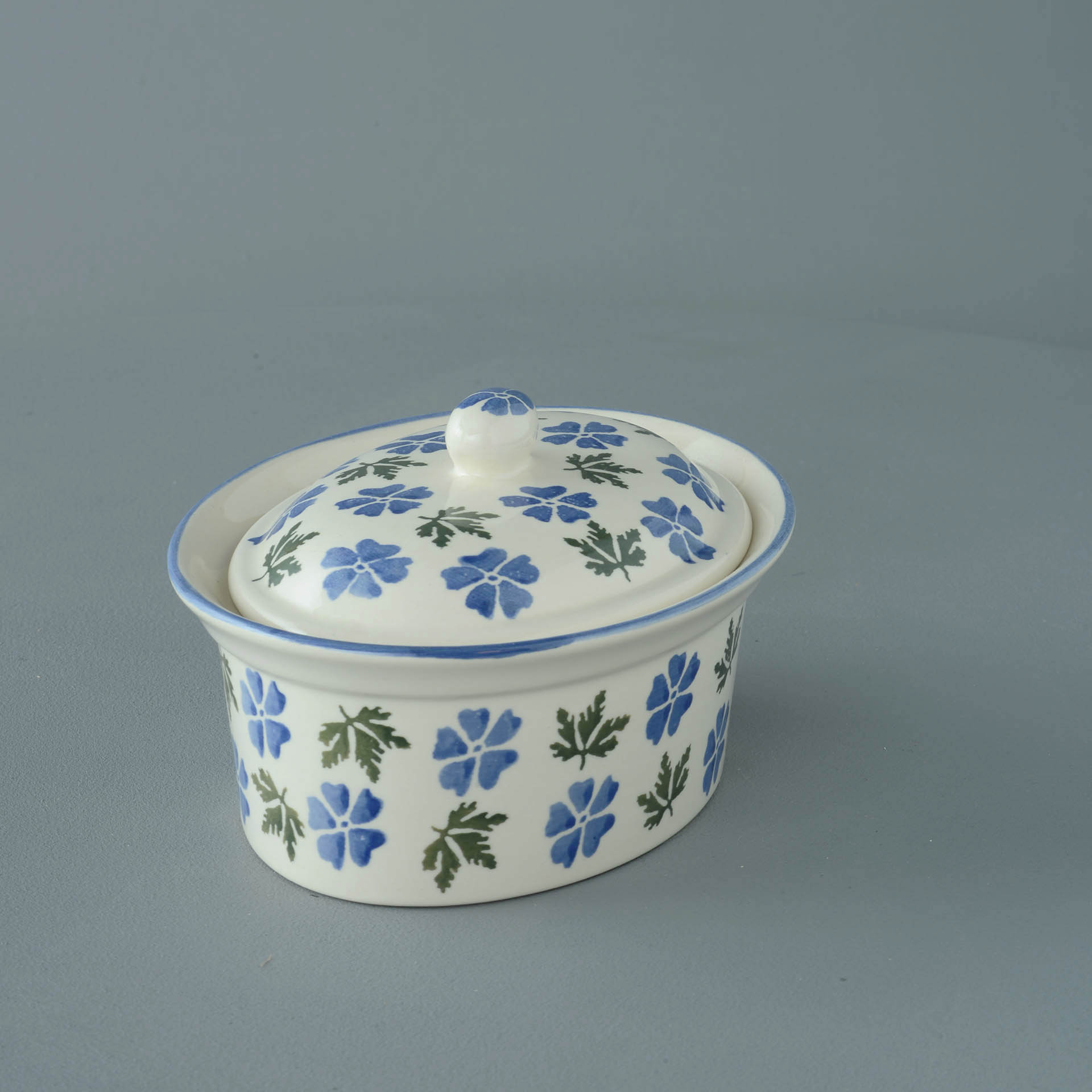 Geranium Butter dish oval