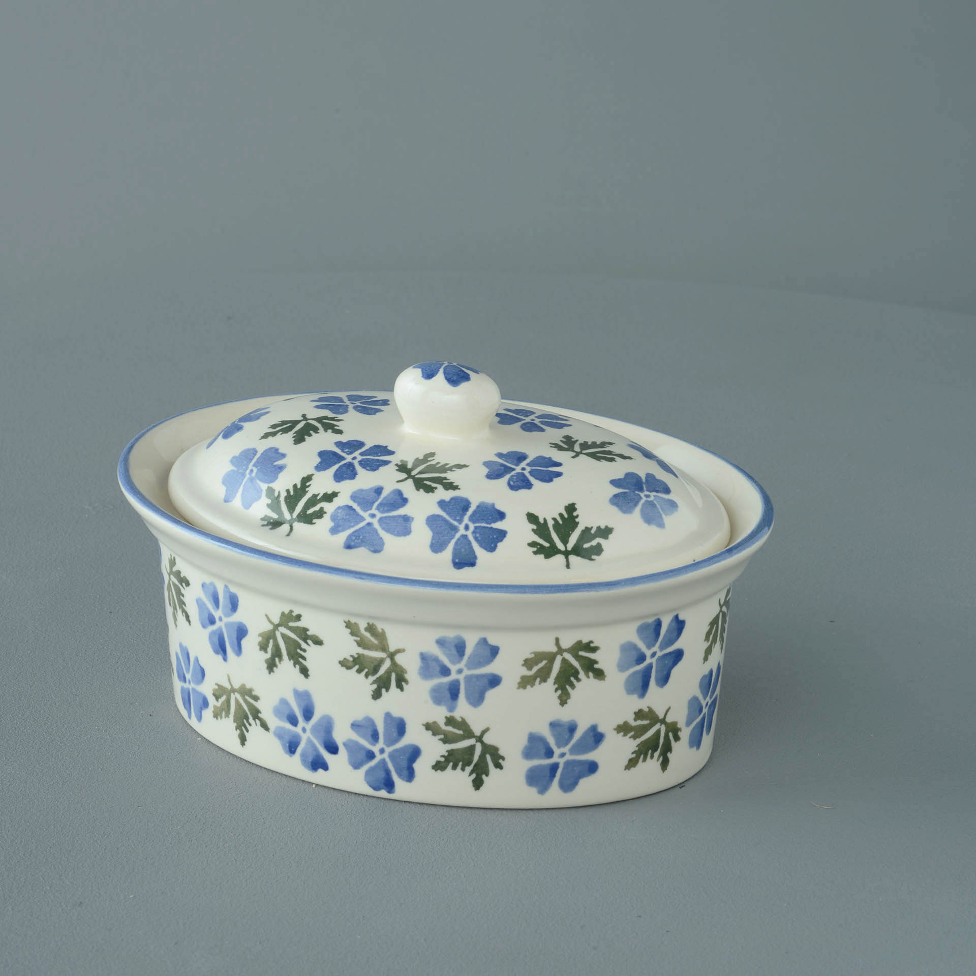 Geranium Butter dish oval