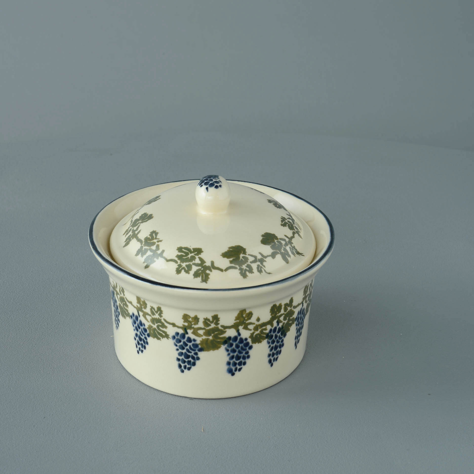 Grapes And Vine Butter dish oval