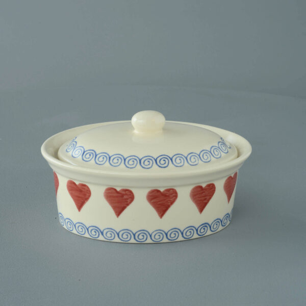 Heart Butter dish oval