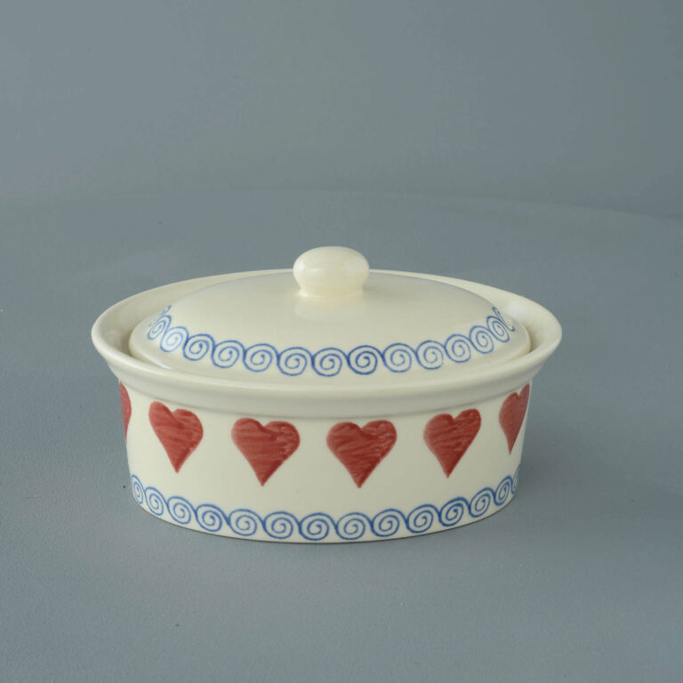 Heart Butter Dish Oval