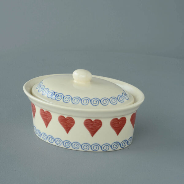Heart Butter dish oval