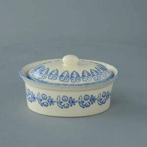Lacey Blue Butter dish oval