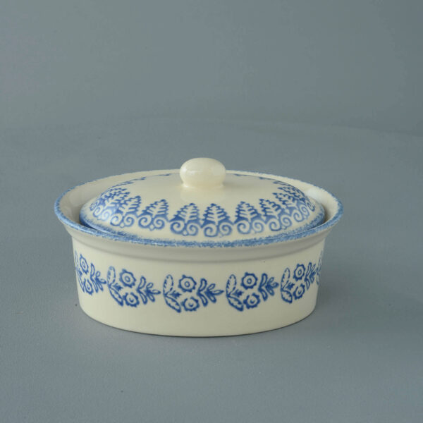 Lacey Blue Butter dish oval