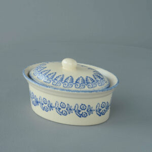 Lacey Blue Butter dish oval