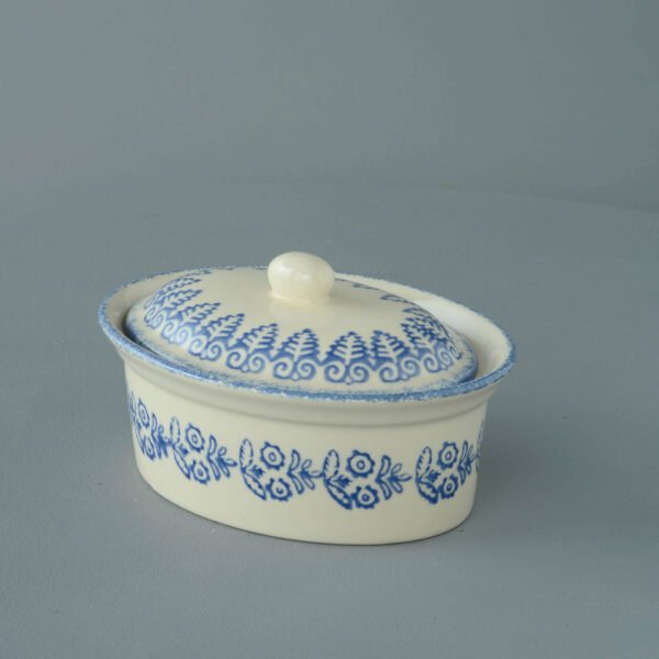 Lacey Blue Butter dish oval
