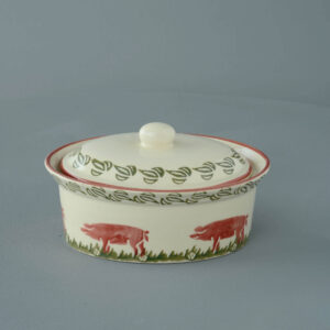 Pink Pig Butter dish oval