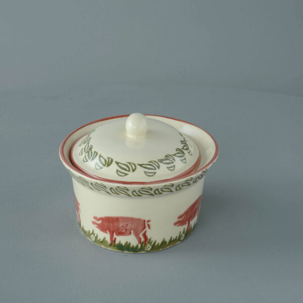 Pink Pig Butter dish oval