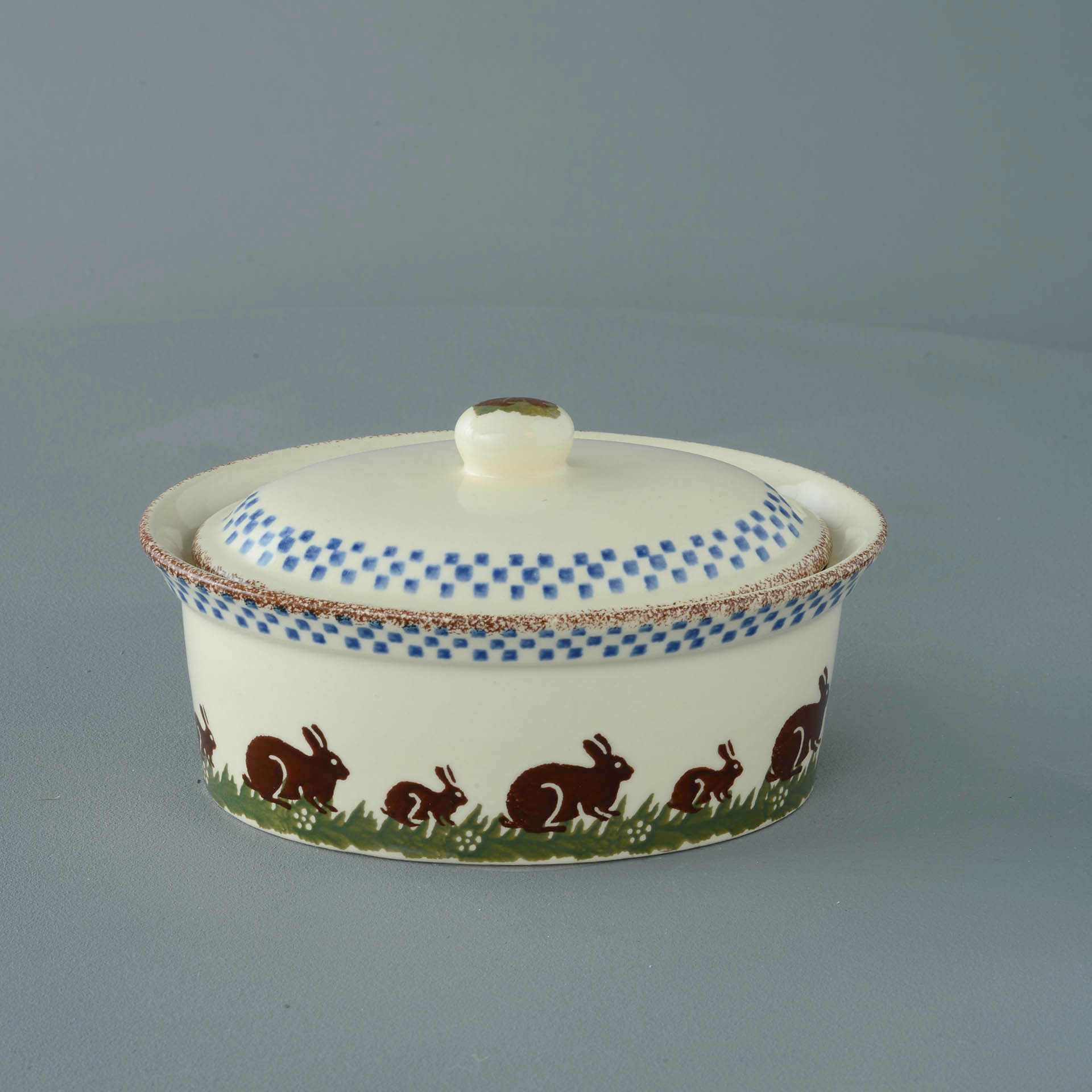 Rabbit Butter dish oval