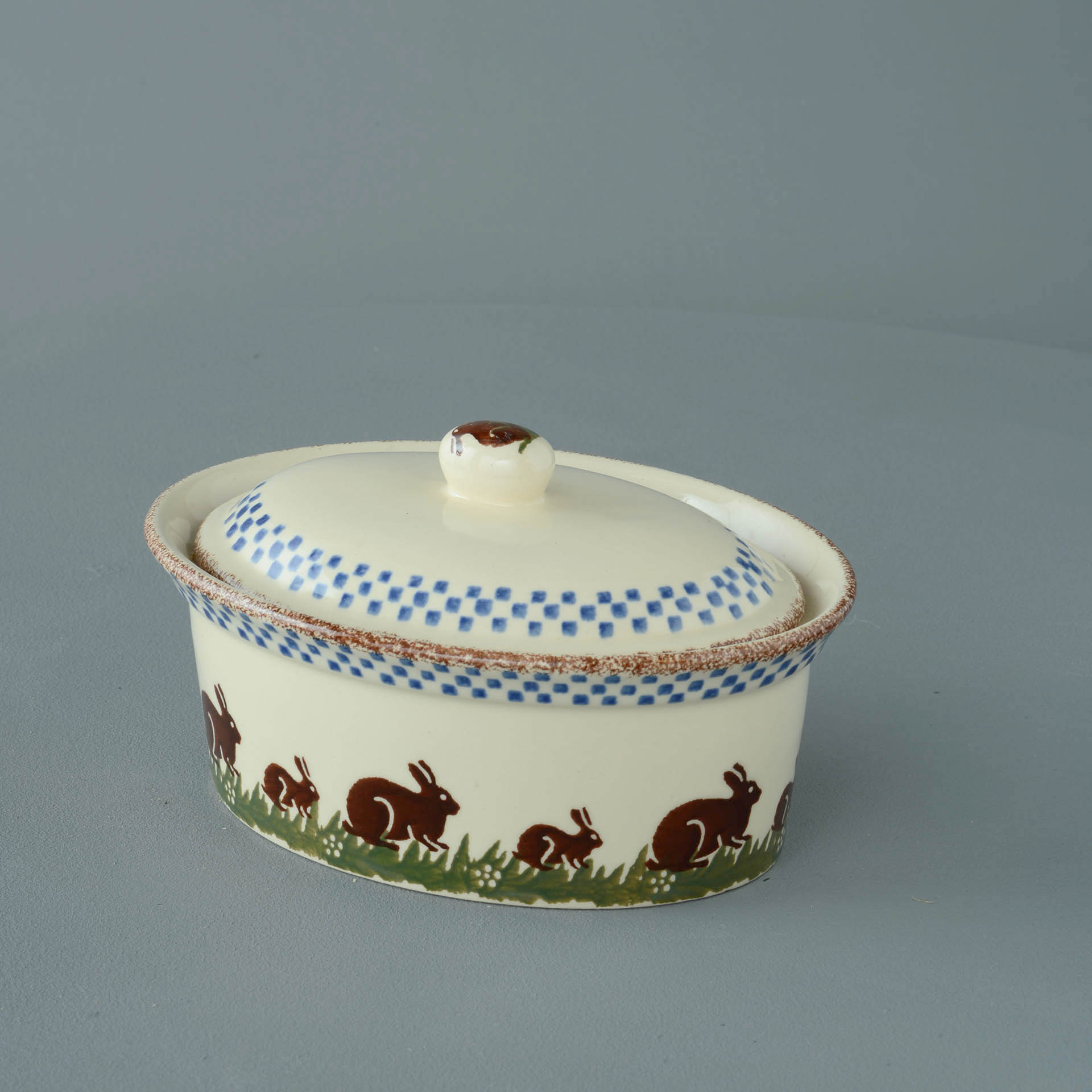 Rabbit Butter dish oval