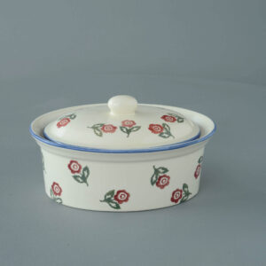 Scattered Rose Butter dish oval