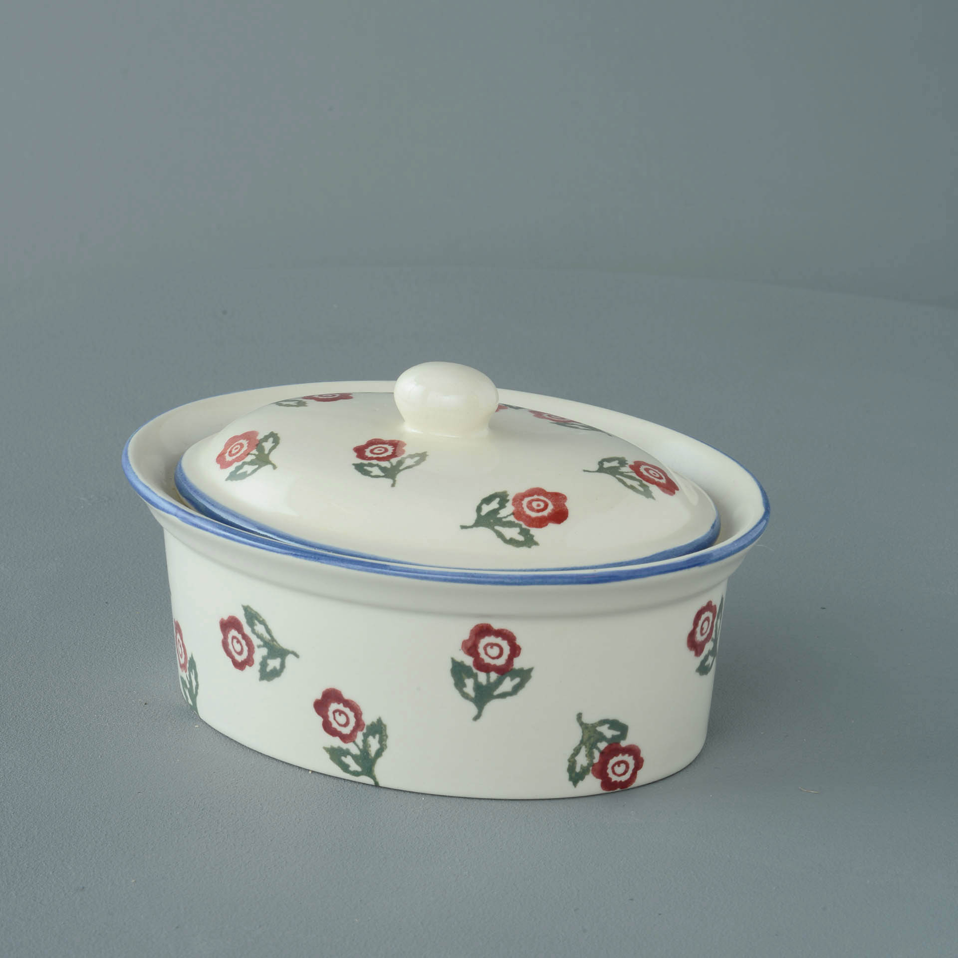 Scattered Rose Butter dish oval