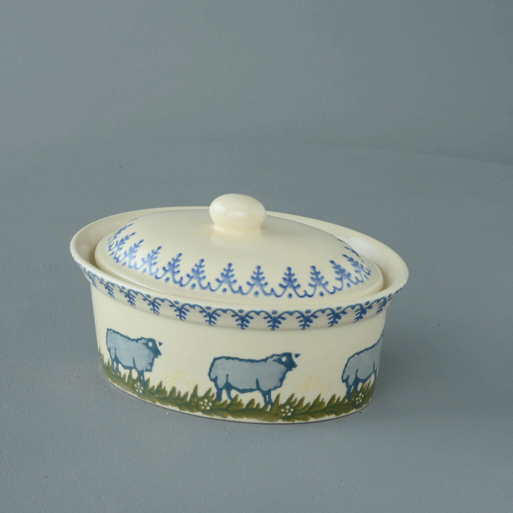 Sheep Butter dish oval