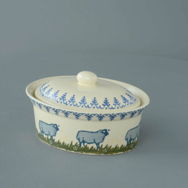 Sheep Butter dish oval