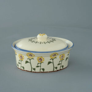 Sunflower Butter dish oval